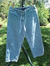 NEW YORK &amp; CO.JEANS,SIZE 6,waist-31&quot;x23&quot;inseam;cropped leg;drawstring;10... - $9.99