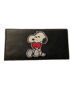 New Snoopy Heart Design Leather Checkbook Cover - £17.58 GBP
