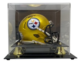 Mean Joe Greene Unterzeichnet Steelers Flash Mini Speed Helm Hof 87 Bas W/Case - £217.08 GBP