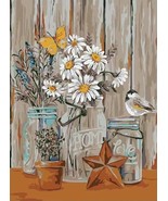 Syntego DIY Paint by Numbers for Adults, Daisy Home Vase Starfish Canvas... - $9.99