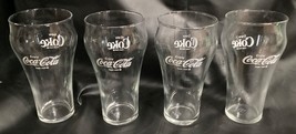 Set of 4 ~ Vintage Enjoy Coca-Cola Coke Bell Shaped Drinking Glasses ~ 6&quot; - £12.42 GBP