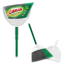 Libman Precision Angle Broom with Dust Pan Green White - £19.92 GBP