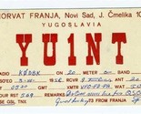 YU1NT QSL Card Novi Sad Yugoslavia 1958 - £8.55 GBP
