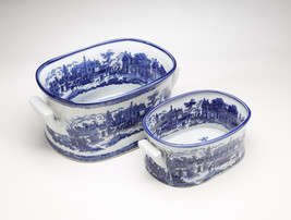 Zeckos AA Importing 59840 Blue And White Planter - Set of 2 - £218.05 GBP