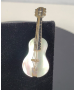 Vintage Mother of Pearl 3D Guitar Violin Figural Instrument Brooch Pin - £21.47 GBP