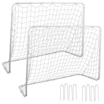 2Pack Post Net Steel Frame Soccer Goal Practice Football W/Durable Net 6... - £77.38 GBP