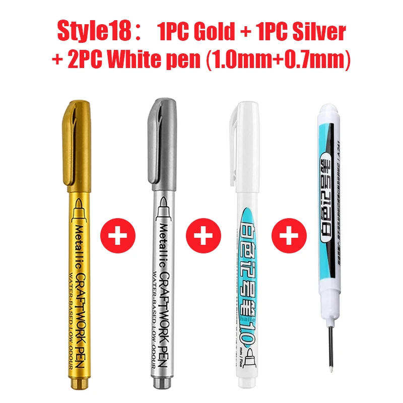 1/8Pcs lic Waterproof Permanent Marker Pens DIY Epoxy Resin Mold  Silver ColorDr - £45.64 GBP