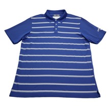 Callaway  Shirt Mens XL Blue Striped Short Sleeve Spread Collared Polo - £15.55 GBP