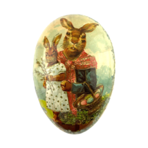 Echt Erzgebirge Vintage Paper Mache Easter Egg Candy Container Germany - £26.11 GBP