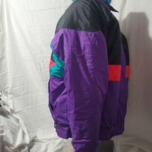 Steep Slopes Fashion Skiwear Vintage Purple Black Teal Winter Ski Jacket Size L - £39.95 GBP