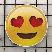 Heart Eyes Emoji 4&quot;&quot; Wide Multicolor Vinyl Decal Sticker New - £9.33 GBP