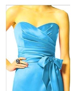 Dessy 2841...Strapless Bridesmaid Dress...Turquoise...Sz 8 - £15.23 GBP
