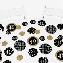 Golden Milestone Celebration Circle Confetti - 27 Large Gold Birthday Party Deco - £21.56 GBP