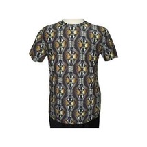 Men Oscar Banks Turkey Party T-Shirt Satin European 1168-07 Black Gold Fancy image 2