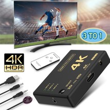 3 In 1 Out 4K Hdmi Switch Splitter 3 Port Selector Switcher Hub Ir Hdtv ... - £18.97 GBP