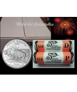 2006 NORTH DAKOTA P &amp; D OFFICIAL US MINT STATEHOOD QUARTER ROLL SET UNOP... - $61.47 CAD