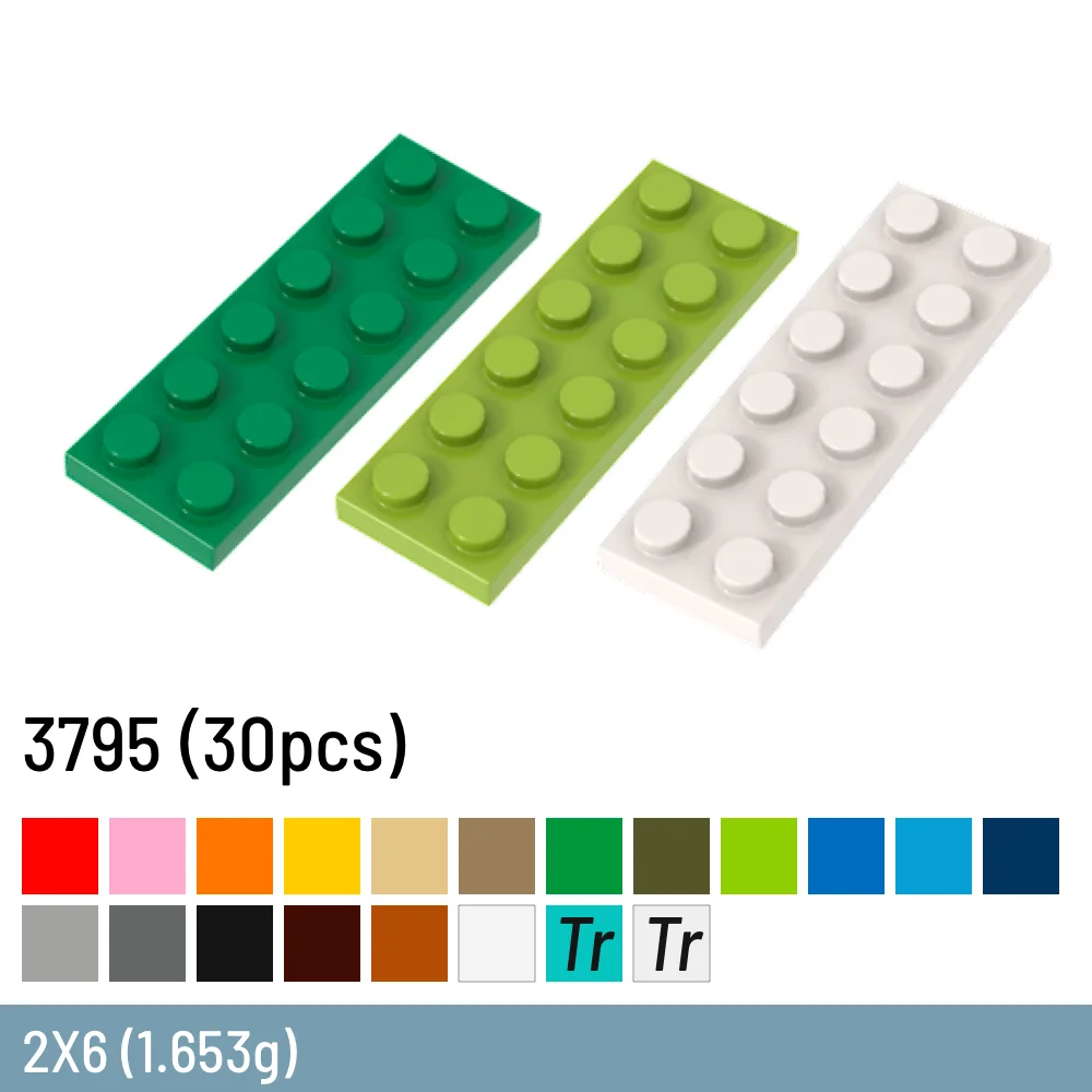 30 Pcs / Lot DIY Building Blocks Size Compatible With 3795 Brick Plastic  Thin - £14.97 GBP+
