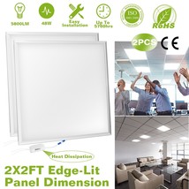 2-Pack 2x2FT LED Panel Light 48W 5800LM 7000K Troffer Recessed Ceiling Lighting - £75.75 GBP