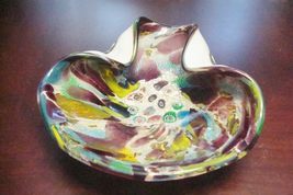 Compatible with Murano Italy MILLEFIORE Multicolor Ashtray Bowl Centerpiece Pick - £95.52 GBP+