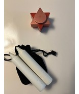Pair of NOMI STAR of DAVID Travel Two Toned Rust Colored Candlestick Hol... - €34,10 EUR