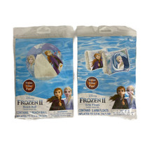 Disney Frozen II Inflatable Arm Floats for ages 3+ 5.8&quot; NEW + Bonus Beach Ball - £11.02 GBP