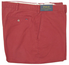 NEW Polo Ralph Lauren Big &amp; Tall Chinos (Pants)!  Red  Classic Fit  Flat... - $46.99