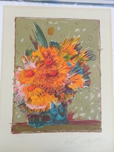 Peter Max &quot;Flowers in Brown&quot; Serigraph Signed &amp; Numbered (See Condition) - $688.05