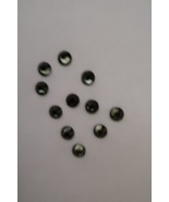 11 pcs 8 mm stones deep grey stone - glass - stick on with glue - round - £2.32 GBP