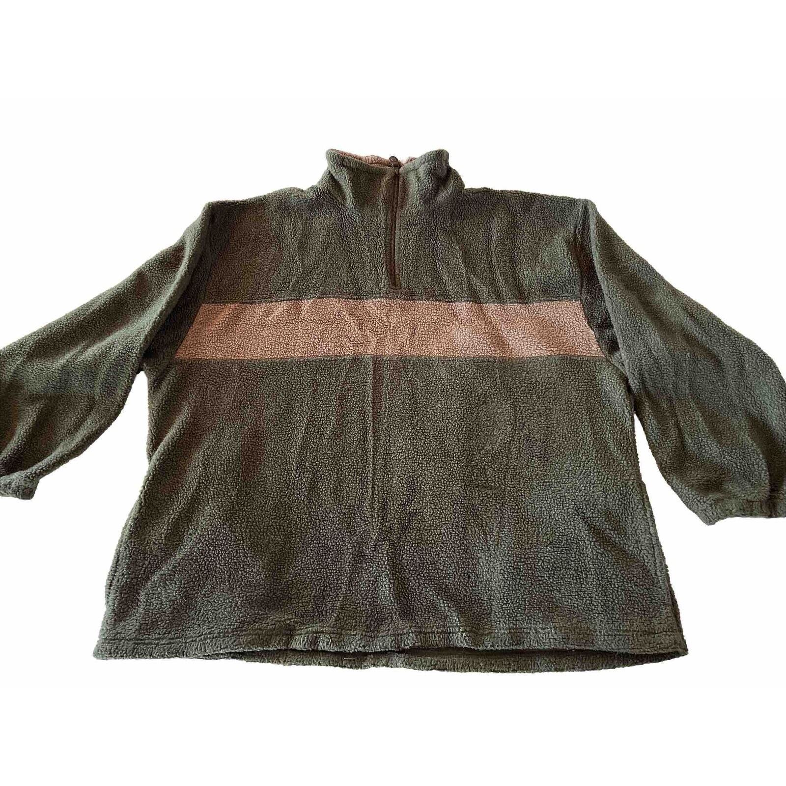 Ozark Trail Sweater Men’s XXL Olive Fleece 1/4 Zip Pullover Polyester Ja... - $24.75