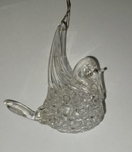Vintage Turtle Dove Spun Glass Christmas Bird Ornament - £10.04 GBP
