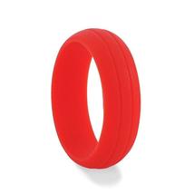 CHERRY Dual Groove Silicone Ring Red Comfort Fit Hypoallergenic Thorsten - 8mm - $29.99