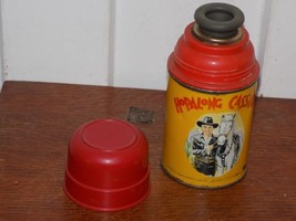 Vintage Hopalong Cassidy Western Aladdin Metal Thermos - $1,180.78 MXN