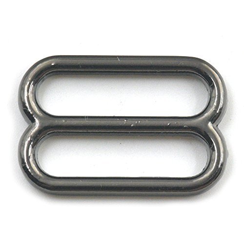 Bluemoona 6 Pcs - 1" 25mm Widemouth Triglides Webbing Slides Metal Round 4 Leath