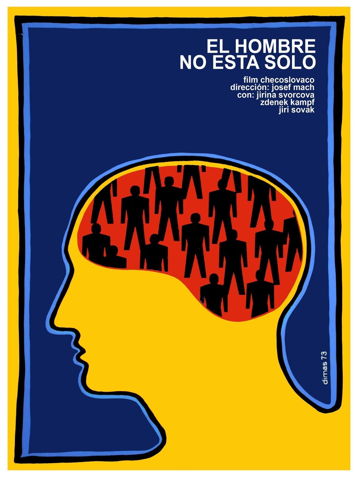 5072.El hombre no esta solo Movie Poster.Psychedelic Room design.Decorative Art