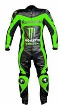 Kawasaki Ninja Green Motorbike Leather Suit / Motorcycle Leather Suit 1 &amp; Piece - £223.71 GBP