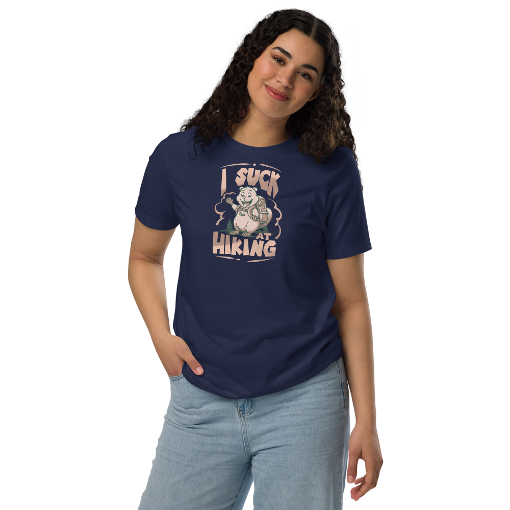 Unisex Staple Eco T-Shirt – &quot;I Suck&quot; (Navy) - $54.99