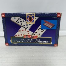 Cardinal Premier Edition Double Nine Color Dot Dominoes 1996  OPENED No ... - $11.77