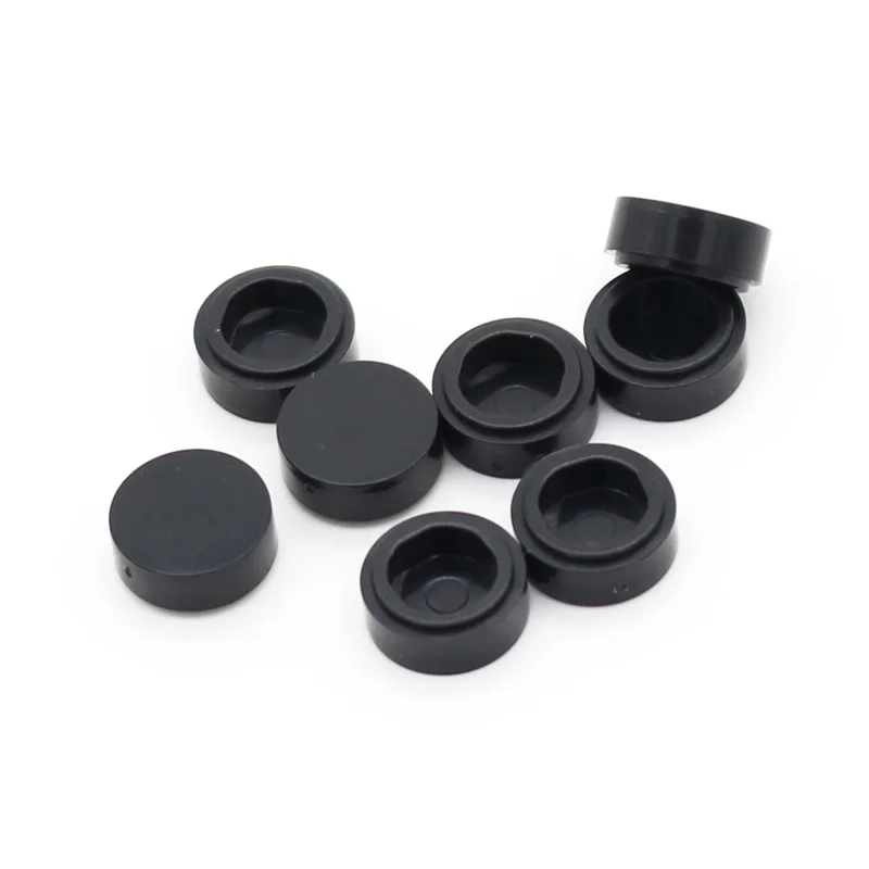 black 100pcs - MOC Round Tile Bricks Building Blocks Educational Toys DIY Gifts - £8.80 GBP