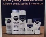 Nivea Men Everyday Essentials Set Cleanse Shave Gel Soothe Moisturize Bo... - $39.59