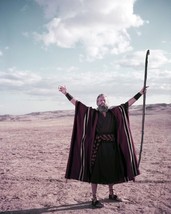 Charlton Heston 8x10 real Photo arms raised as Moses The Ten Commandments - $10.99