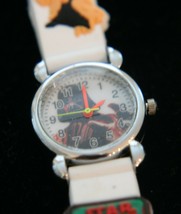 Darth Vader child&#39;s Star Wars quartz wristwatch with white 3-D strap - $14.85