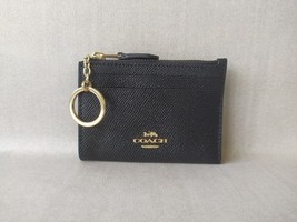 Coach Mini Skinny ID zip Card Case in cross grain Leather FREE Shipping ... - $68.42