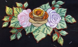 Custom Romantic Rose[Beautiful Rose] Embroidered Iron on/Sew Patch [4.5&quot;... - £13.10 GBP