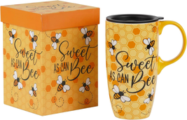 Reusable 17 Oz Ceramic Travel Mug with Lid and Handle, Color Box Gift fo... - £20.84 GBP