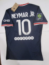 Neymar Jr PSG Paris Saint Germain Match Slim Blue Home Soccer Jersey 2021-2022 - £95.57 GBP