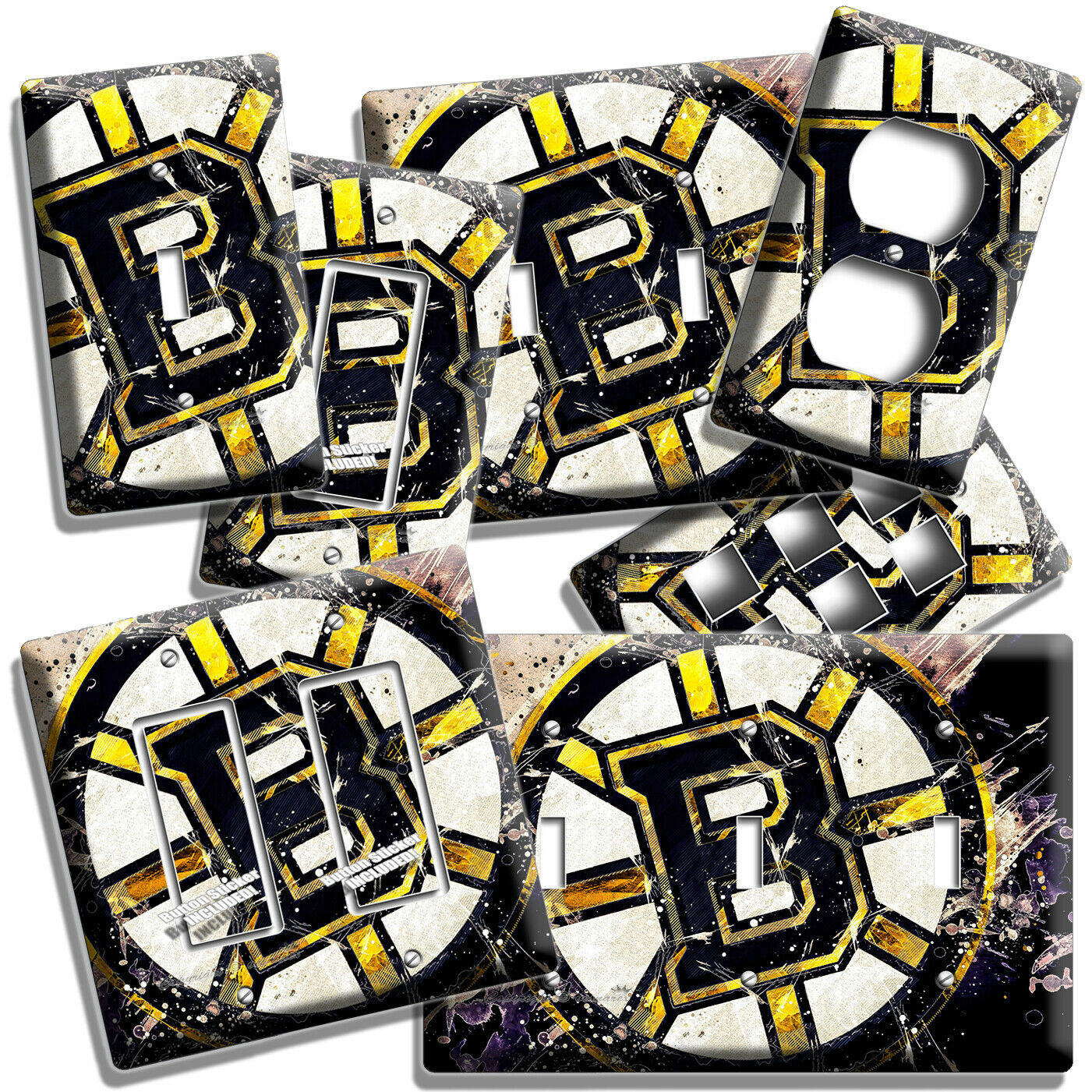 Primary image for RUSTIC BOSTON BRUINS HOCKEY TEAM LOGO LIGHT SWITCH OUTLET WALL PLATES ROOM DECOR