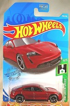 2021 Hot Wheels #208 Green Speed 4/5 PORSCHE TAYCAN TURBO S Red w/Black ... - $7.95