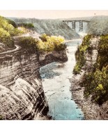 Portage Bridge Letchworth State Park NY Postcard Gorge New York c1930s D... - €17,30 EUR