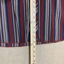 Mens Wrangler Western Pearl Snap Shirt Long Sleeve Size XL Gray Red Blue Stripe - £23.18 GBP