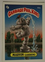 Marvin Gardens Vintage Garbage Pail Kids #92A Trading Card 1986 - £1.93 GBP